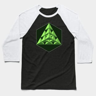 Green Triangles 3 Baseball T-Shirt